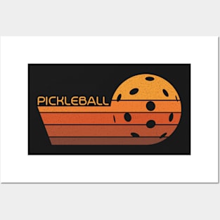 Pickleball Vintage Distressed Retro Player Posters and Art